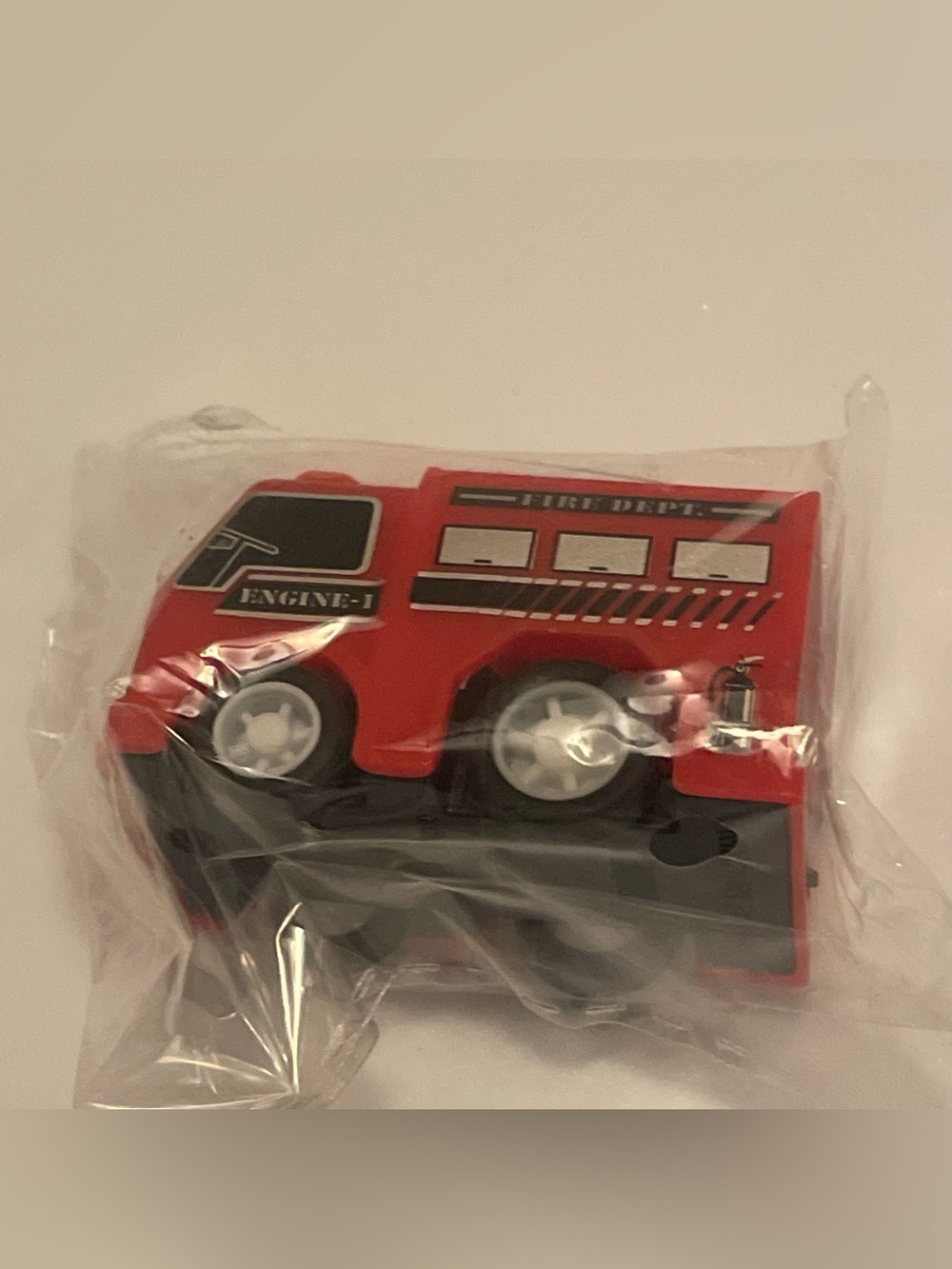 fire truck small red in color